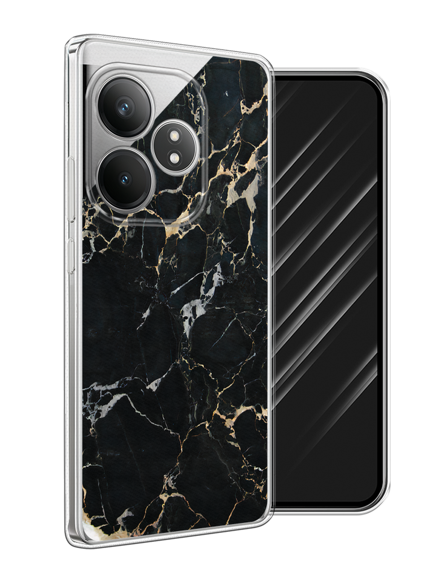 

Чехол Awog на Realme GT Neo 6 SE "Черный мрамор уголок", Черный;золотистый, 2516850-1