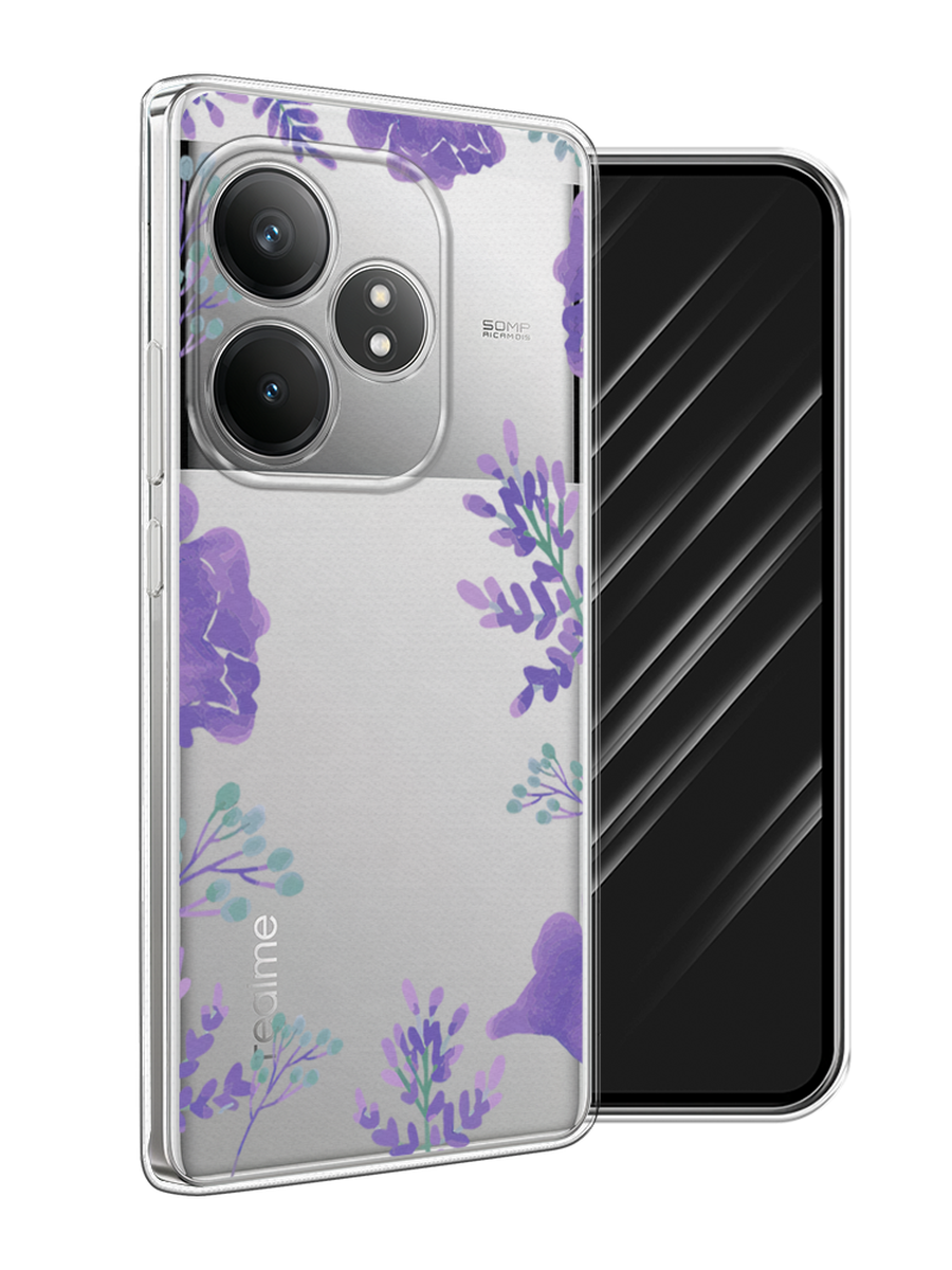 

Чехол Awog на Realme GT Neo 6 SE "Сиреневая цветочная рамка", Прозрачный;фиолетовый, 2516850-1