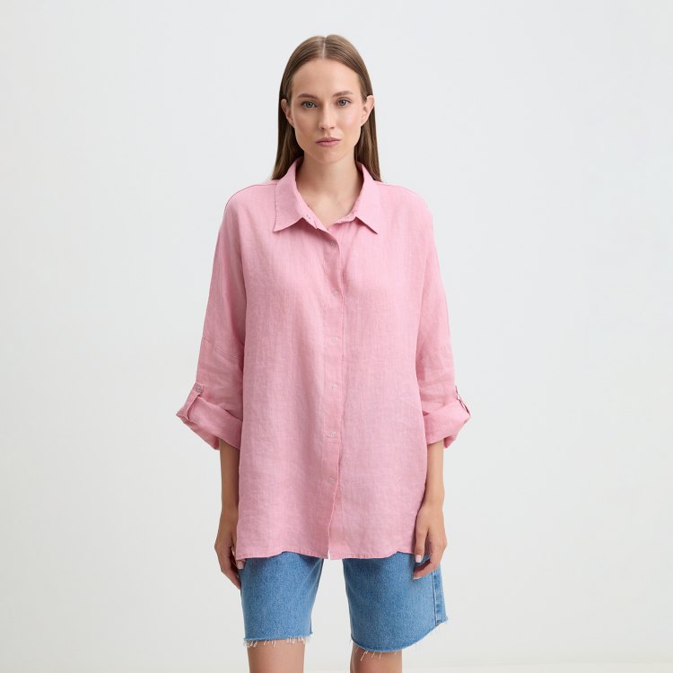 

Рубашка женская Maison David BLN922 розовая L, Розовый, BLN922