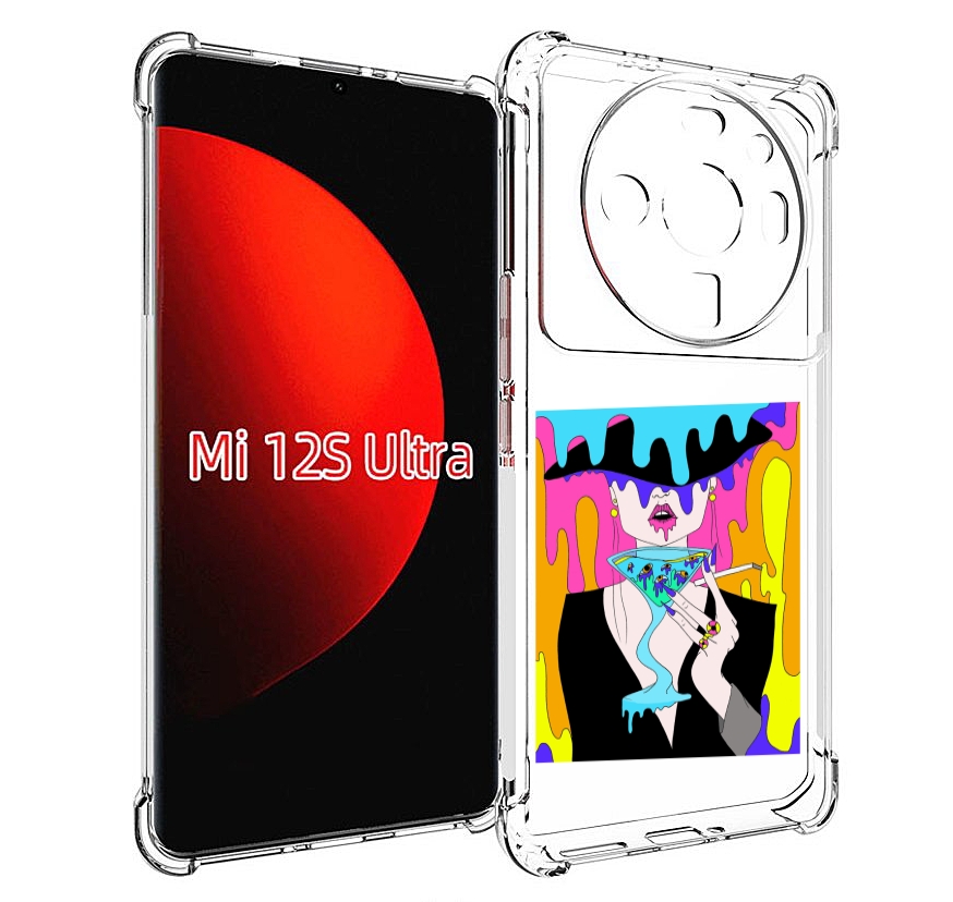 

Чехол MyPads плавленая девушка акварель женский для Xiaomi 12S Ultra, Прозрачный, Tocco