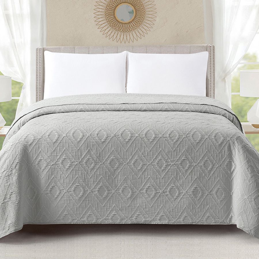 

Покрывало на кровать Cleo Home Collection евро однотонное 200х220 жаккард, Caroline Collection