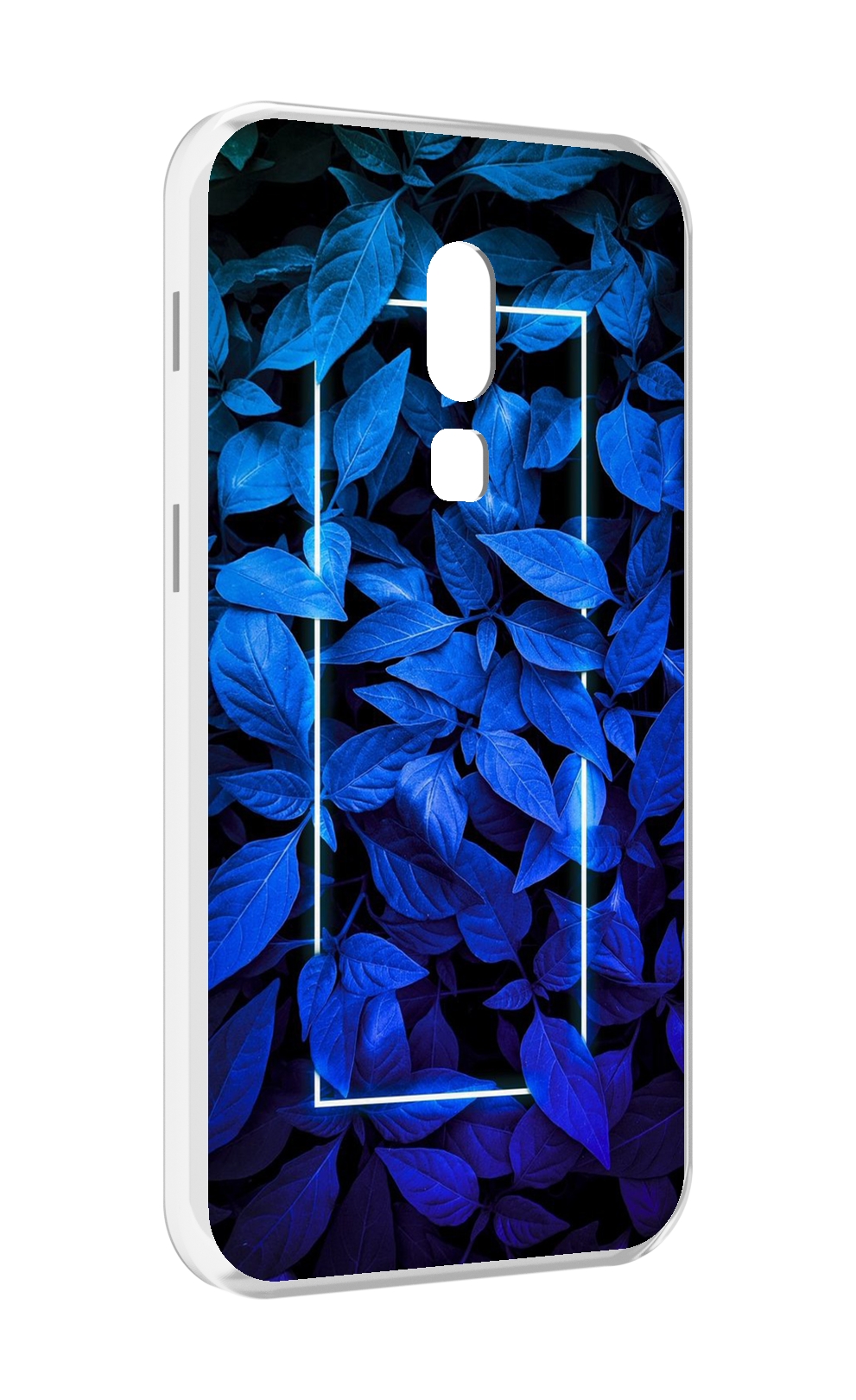 

Чехол MyPads голубые цветочки неон для Meizu V8, Прозрачный, Tocco