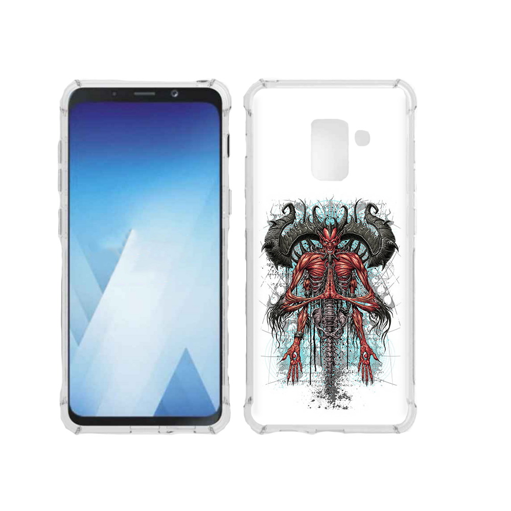 

Чехол MyPads Tocco для Samsung Galaxy A5 (2018) дьявол (PT95317.573.340), Прозрачный, Tocco