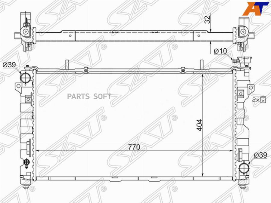 

Радиатор Chrysler Town&Country 00-07 / Voyager 00-07 / Dodge Caravan 00-07 Sat CR0002-05