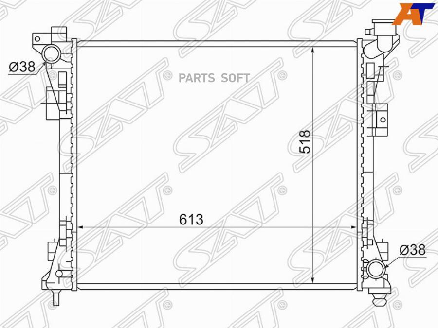 

Радиатор Chrysler Voyager/Dodge Caravan/Vw Routan 3.3/3.8 08- Sat Cr0002-08