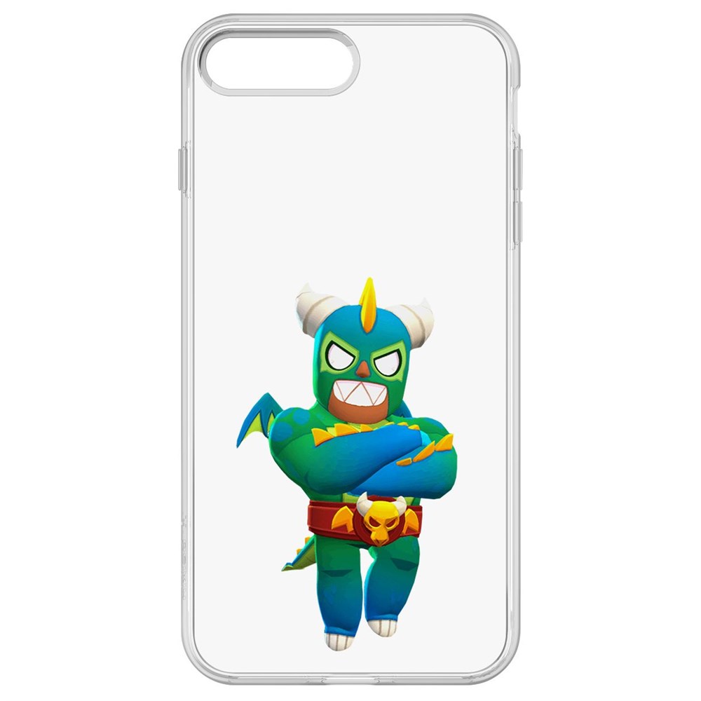 

Чехол-накладка Krutoff Clear Case Brawl Stars-Эль Дракон Вердозо для iPhone 7 Plus, Прозрачный