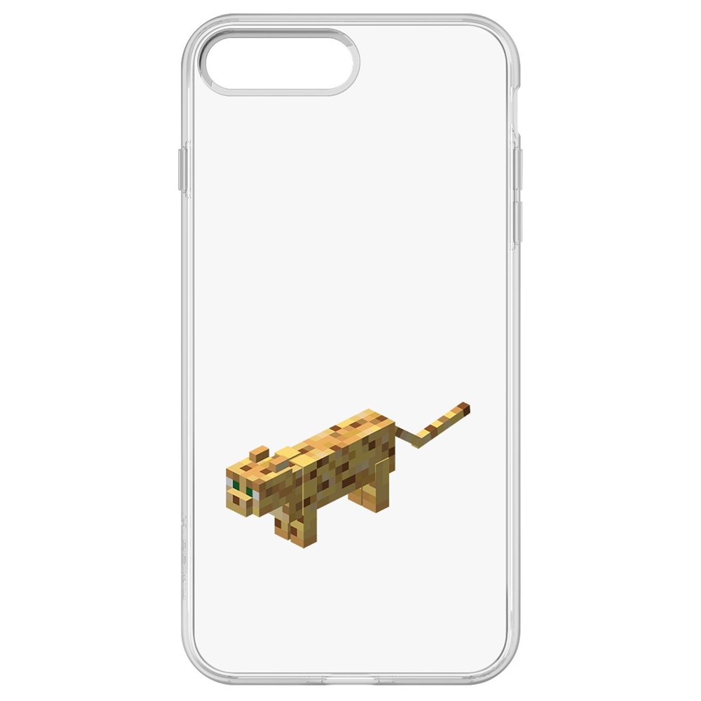

Чехол-накладка Krutoff Clear Case Minecraft-Оцелот для iPhone 7 Plus, Прозрачный