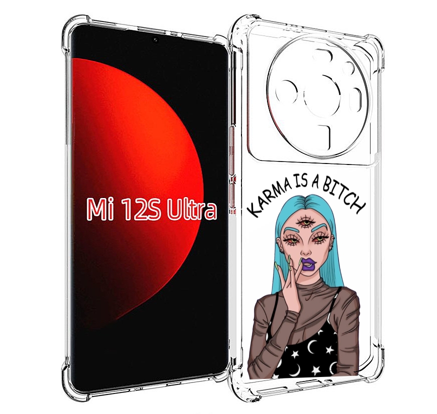 

Чехол MyPads плохая-карма женский для Xiaomi 12S Ultra, Прозрачный, Tocco