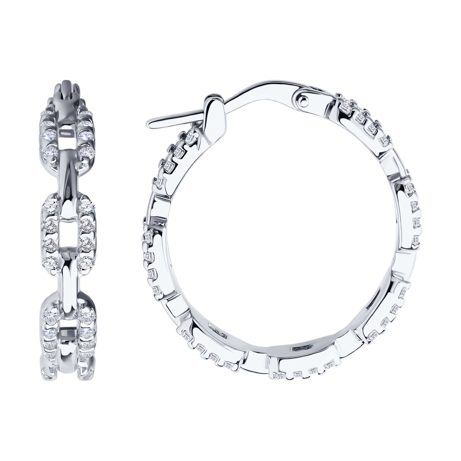 

Серьги из серебра ЯХОНТ Золотой 2730815, фианит, 2730815