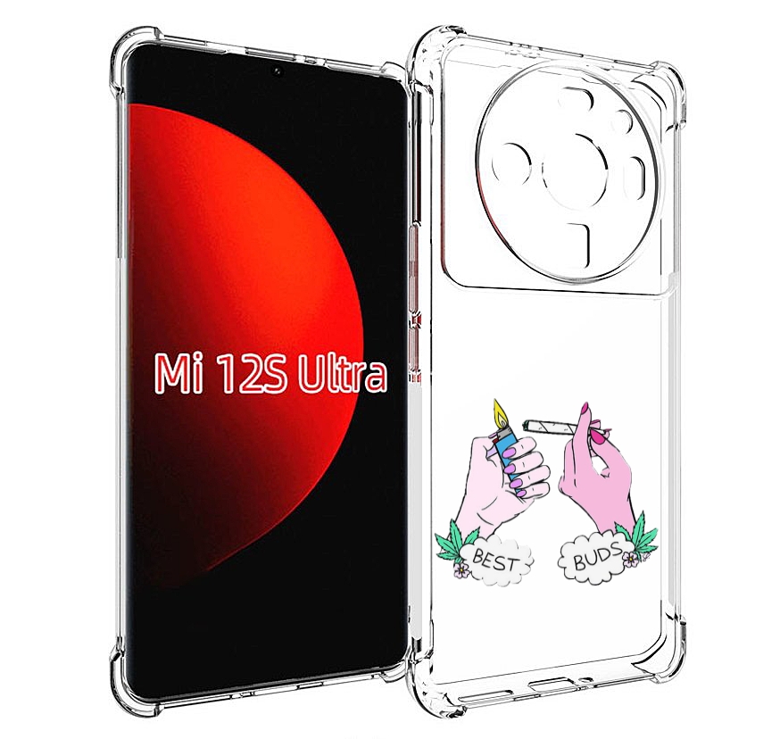 

Чехол MyPads плохие руки женский для Xiaomi 12S Ultra, Прозрачный, Tocco