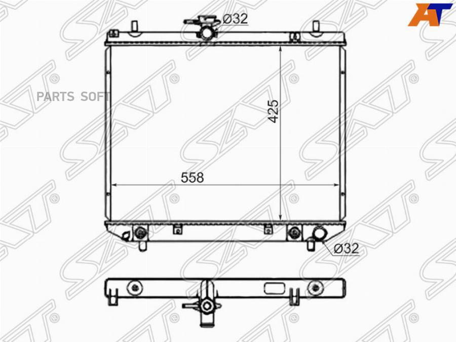 

Радиатор Daihatsu Terios/Terios Kid 02-10 Ef-Det/Toyota Cami 07-/Lite/Townace S402 07- Sat