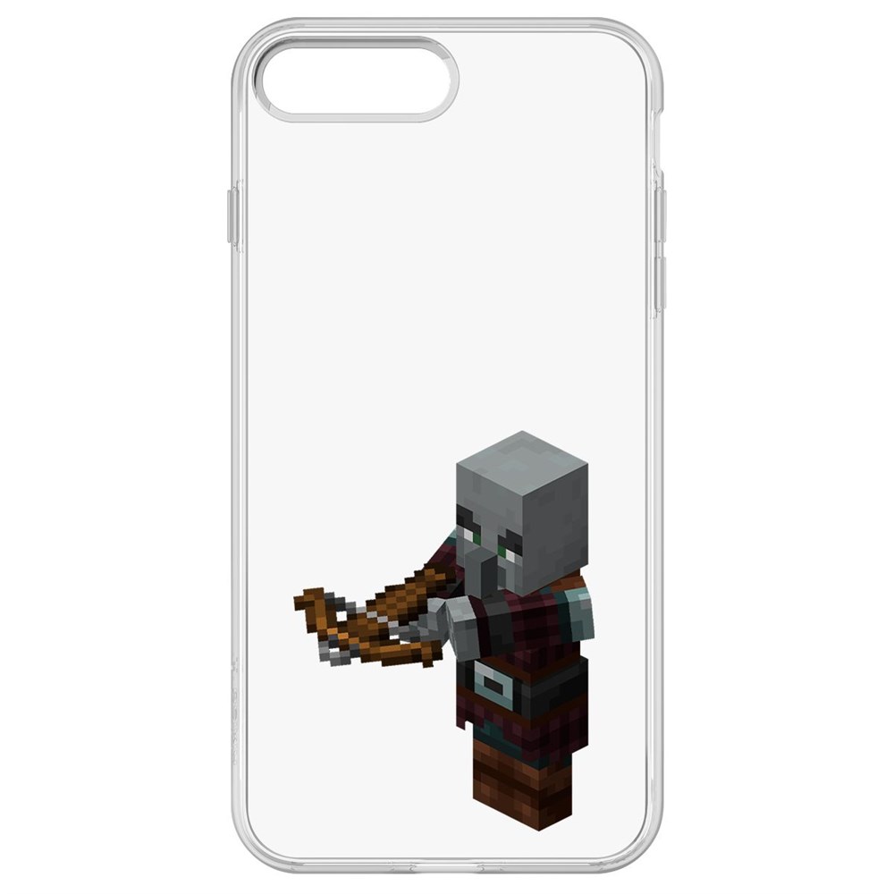 

Чехол-накладка Krutoff Clear Case Minecraft-Разбойник для iPhone 7 Plus, Прозрачный