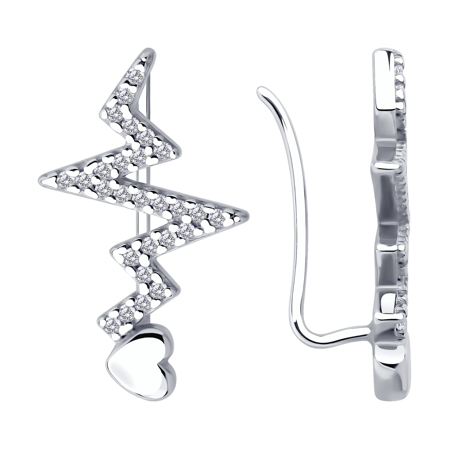 

Серьги из серебра ЯХОНТ Золотой 2730827, фианит, 2730827