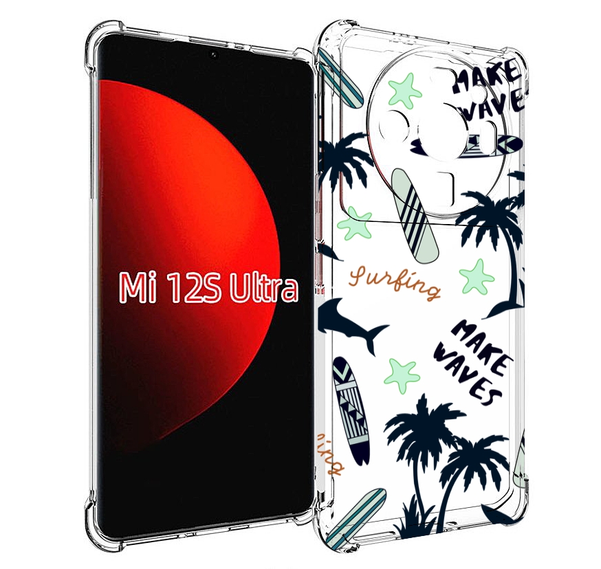 

Чехол MyPads пляжная-тематика для Xiaomi 12S Ultra, Прозрачный, Tocco
