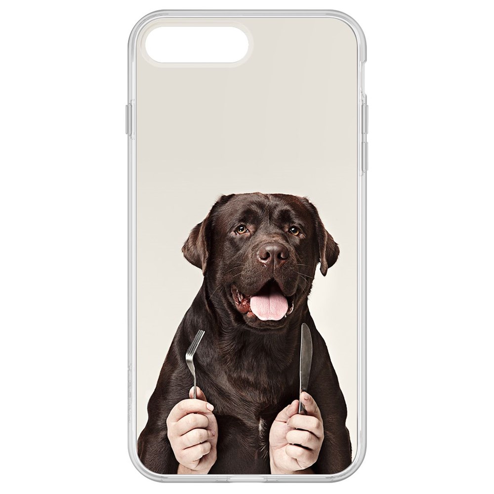 

Чехол-накладка Krutoff Clear Case Время обеда для iPhone 7 Plus, Прозрачный