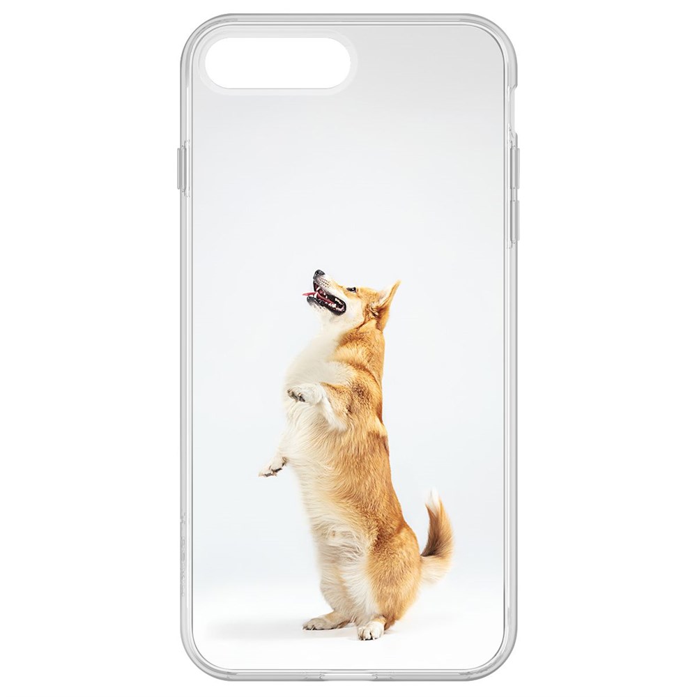 

Чехол-накладка Krutoff Clear Case Корги готов служить для iPhone 7 Plus, Прозрачный
