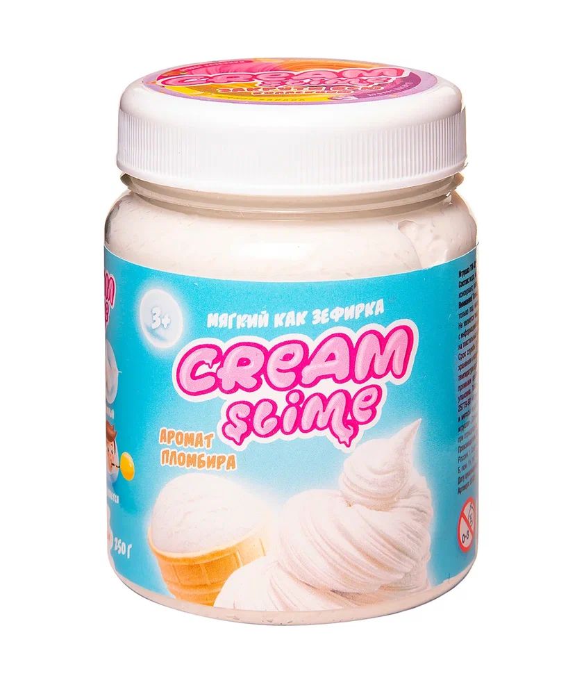 фото Флаффи слайм slime cream с ароматом пломбира, 250 гр., белый, sf02-i