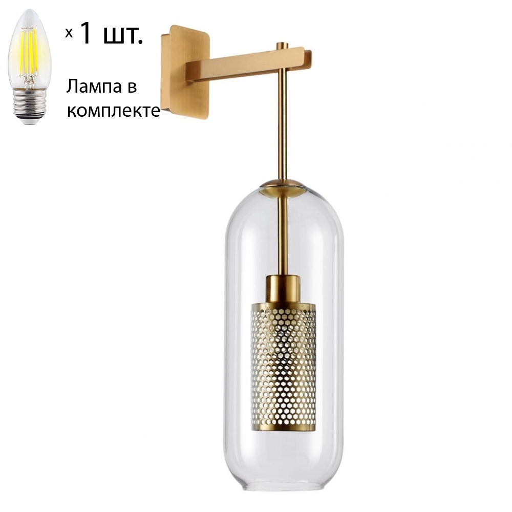 

Бра с лампочкой Odeon Light Clocky 4940/1W+Lamps Е27 Свеча