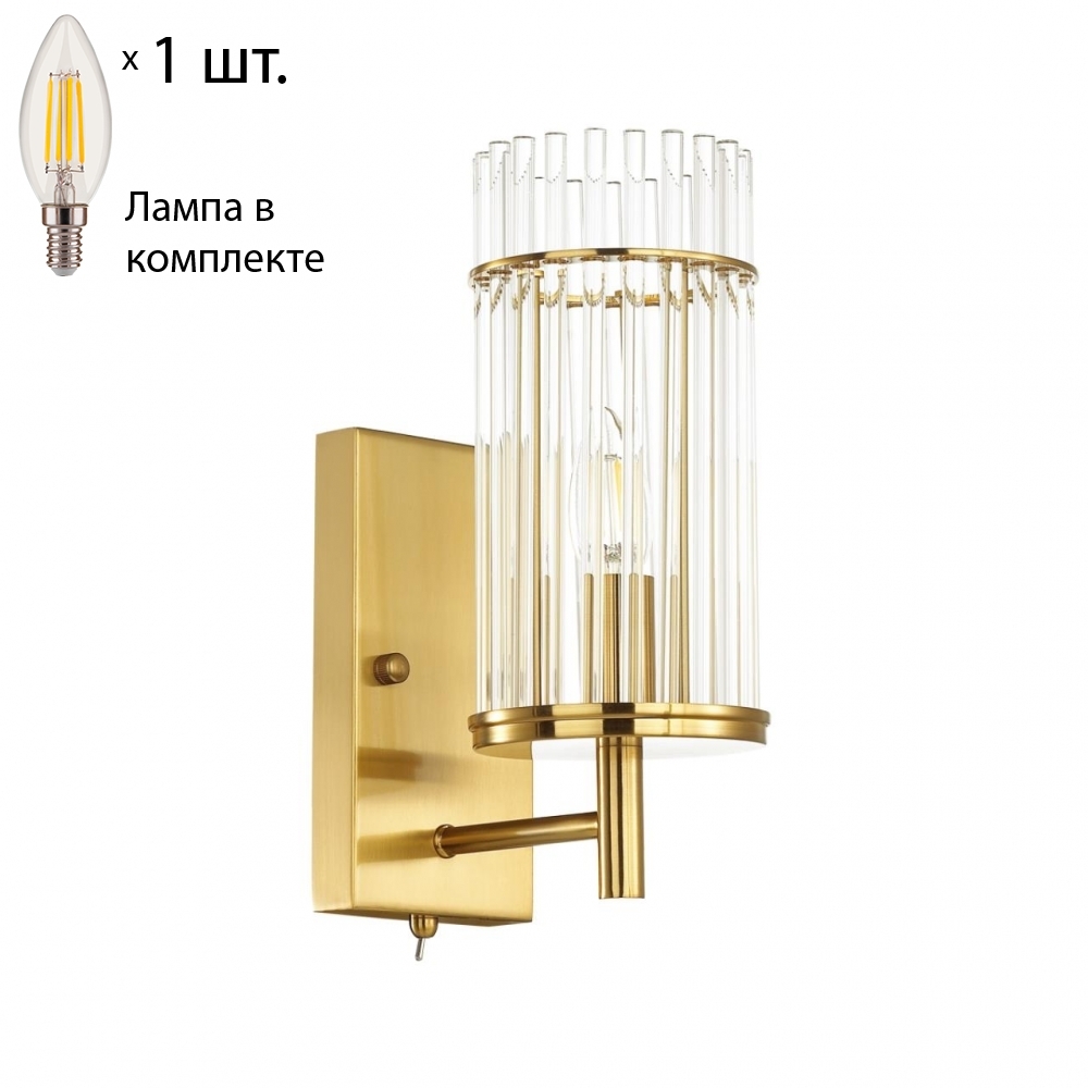 Бра с лампочкой Odeon Light Formia 4809/1W+Lamps E14 Свеча