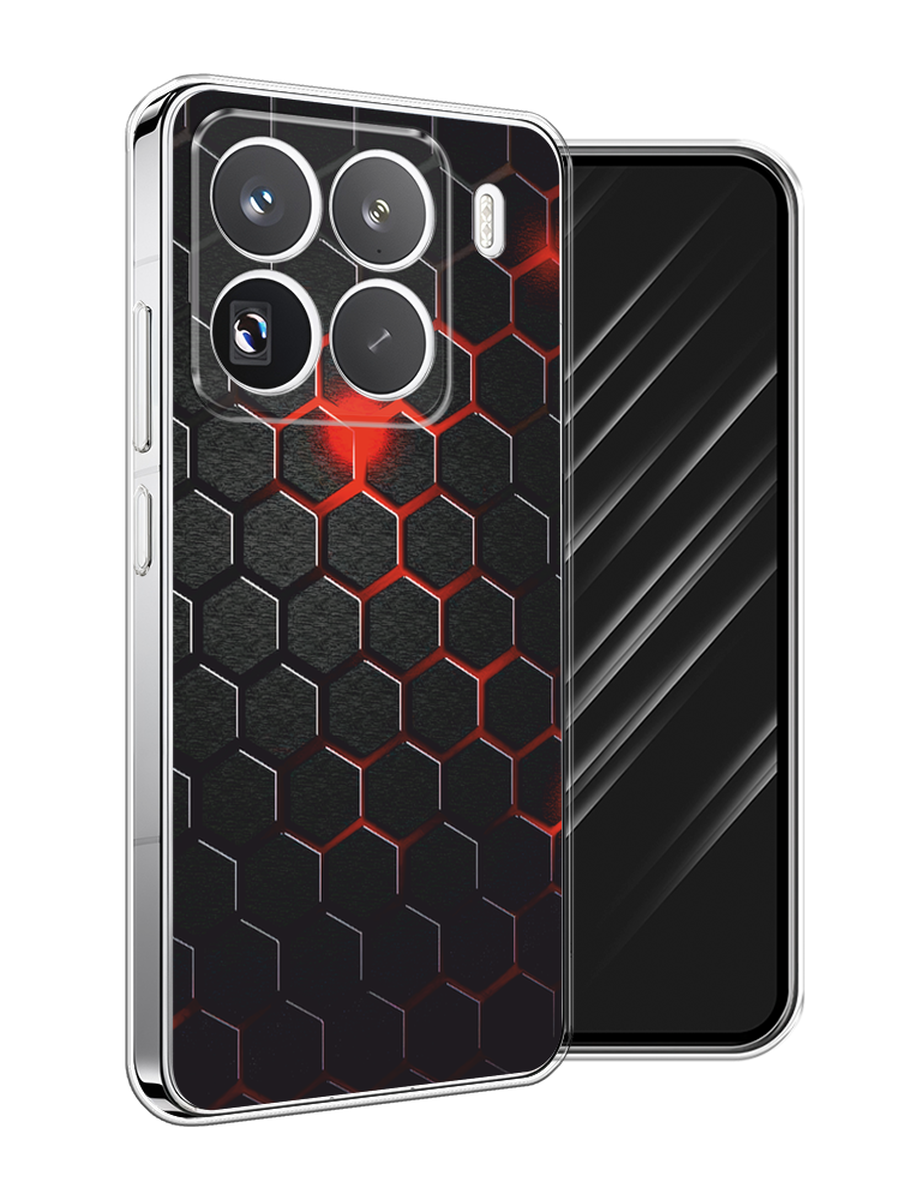 

Чехол Awog на Xiaomi 15 Pro "Фон соты красные", Красный;черный, 323750-1