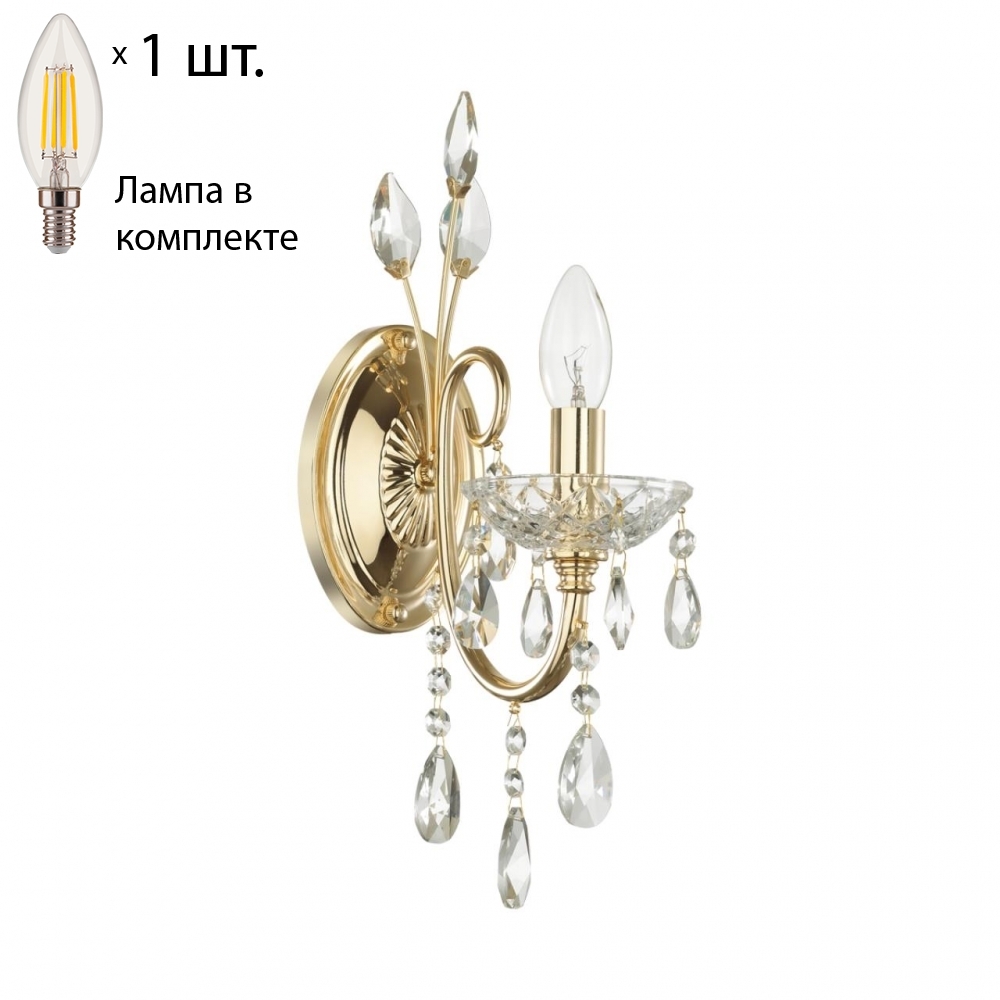 

Бра с лампочкой Odeon Light Versia 4977/1W+Lamps E14 Свеча