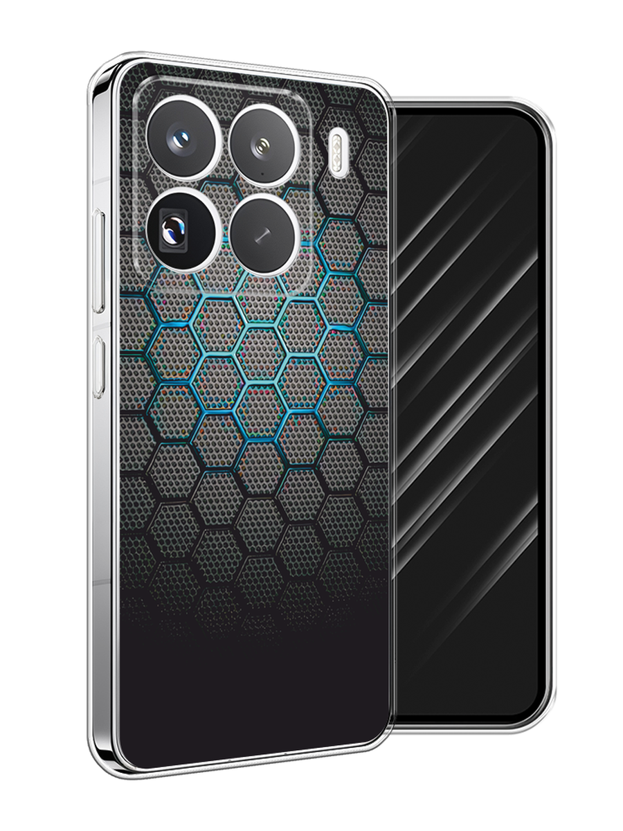 

Чехол Awog на Xiaomi 15 Pro "Бирюзовые соты", Бирюзовый;синий;черный, 323750-1