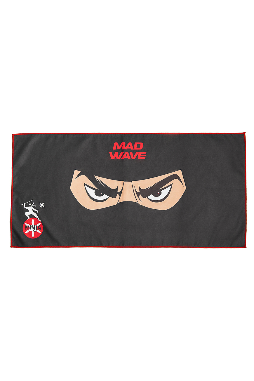 фото Спортивное полотенце madwave microfiber towel ninja 40x80 черный