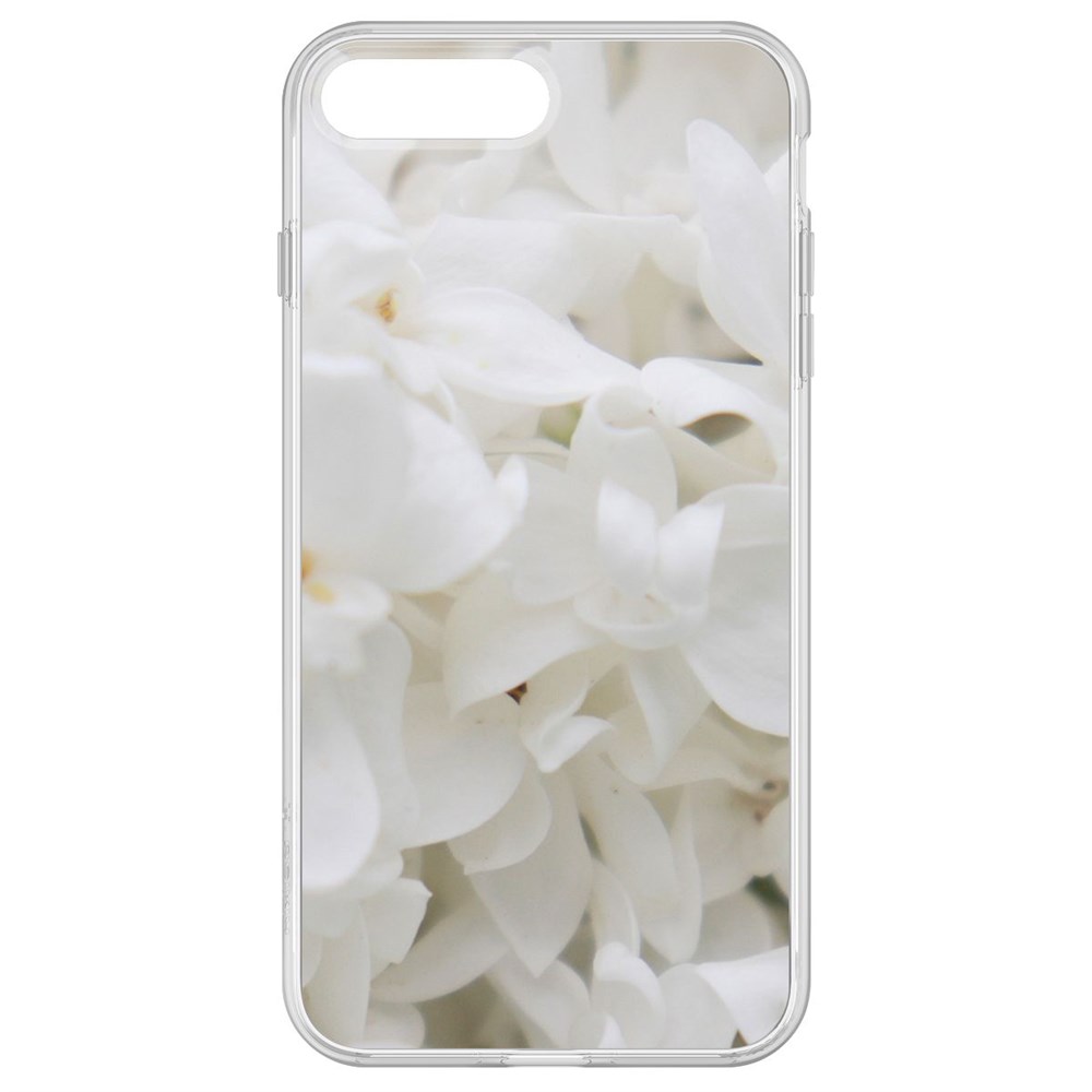 

Чехол-накладка Krutoff Clear Case Белые лилии для iPhone 7 Plus, Прозрачный