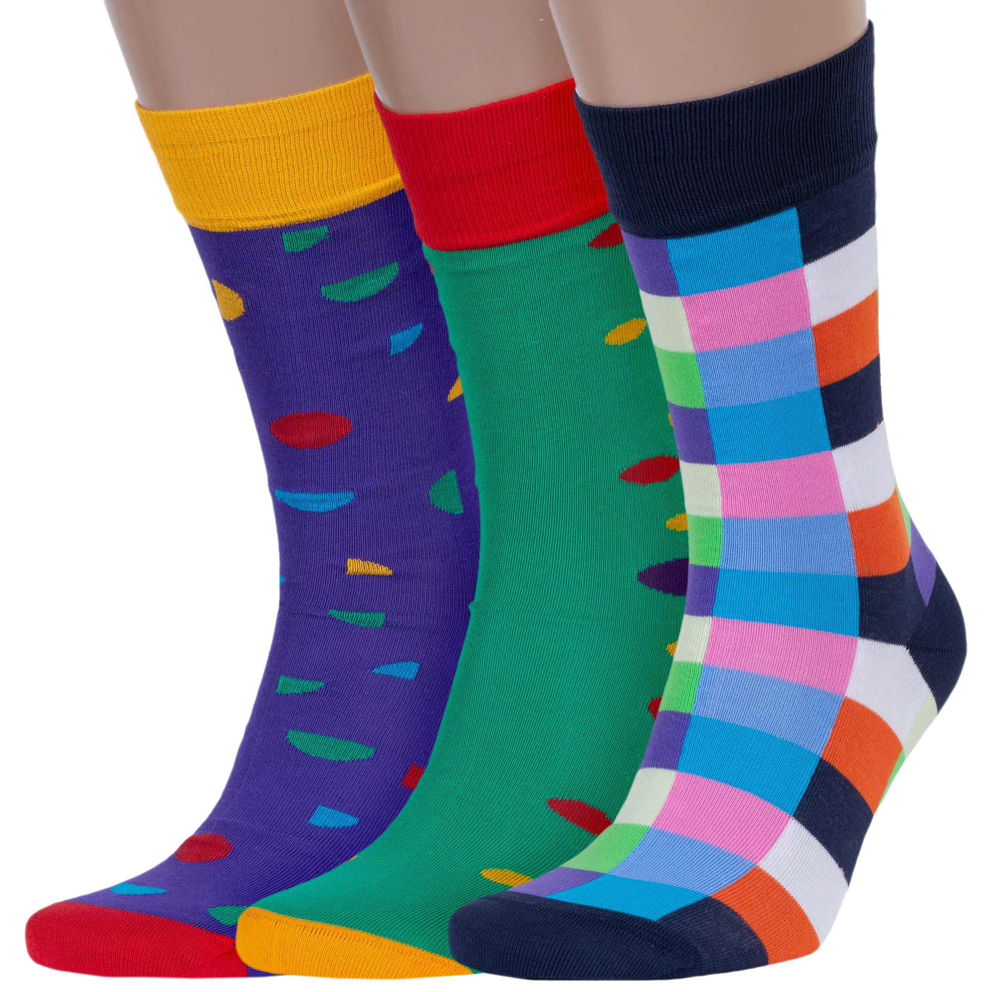 Комплект носков мужских LorenzLine 3-Е2/3 разноцветных 27