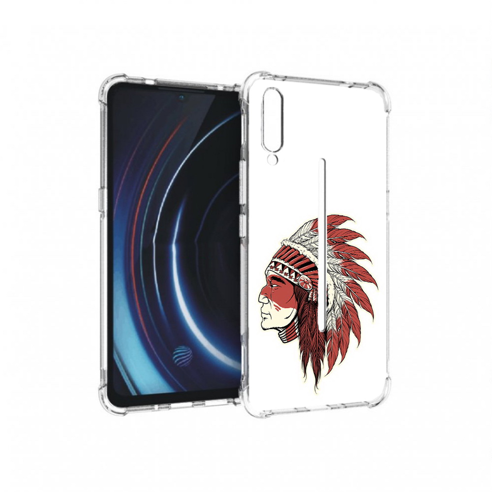 

Чехол MyPads Tocco для Vivo iQOO красный индеец (PT226955.389.411), Прозрачный, Tocco