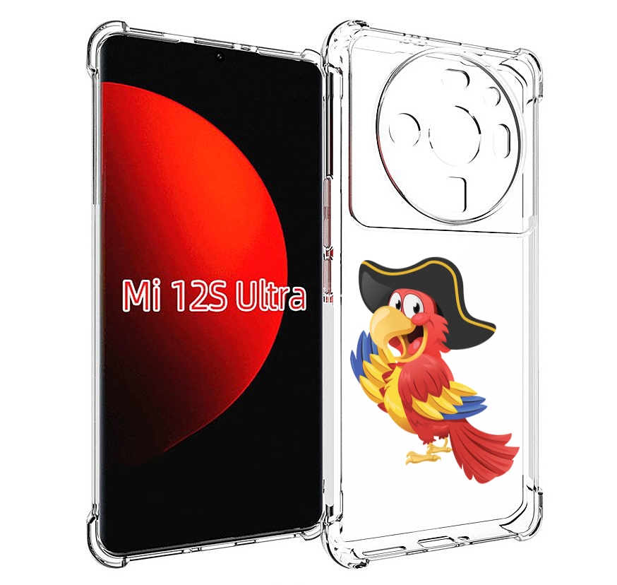 

Чехол MyPads попугай-пират для Xiaomi 12S Ultra, Прозрачный, Tocco