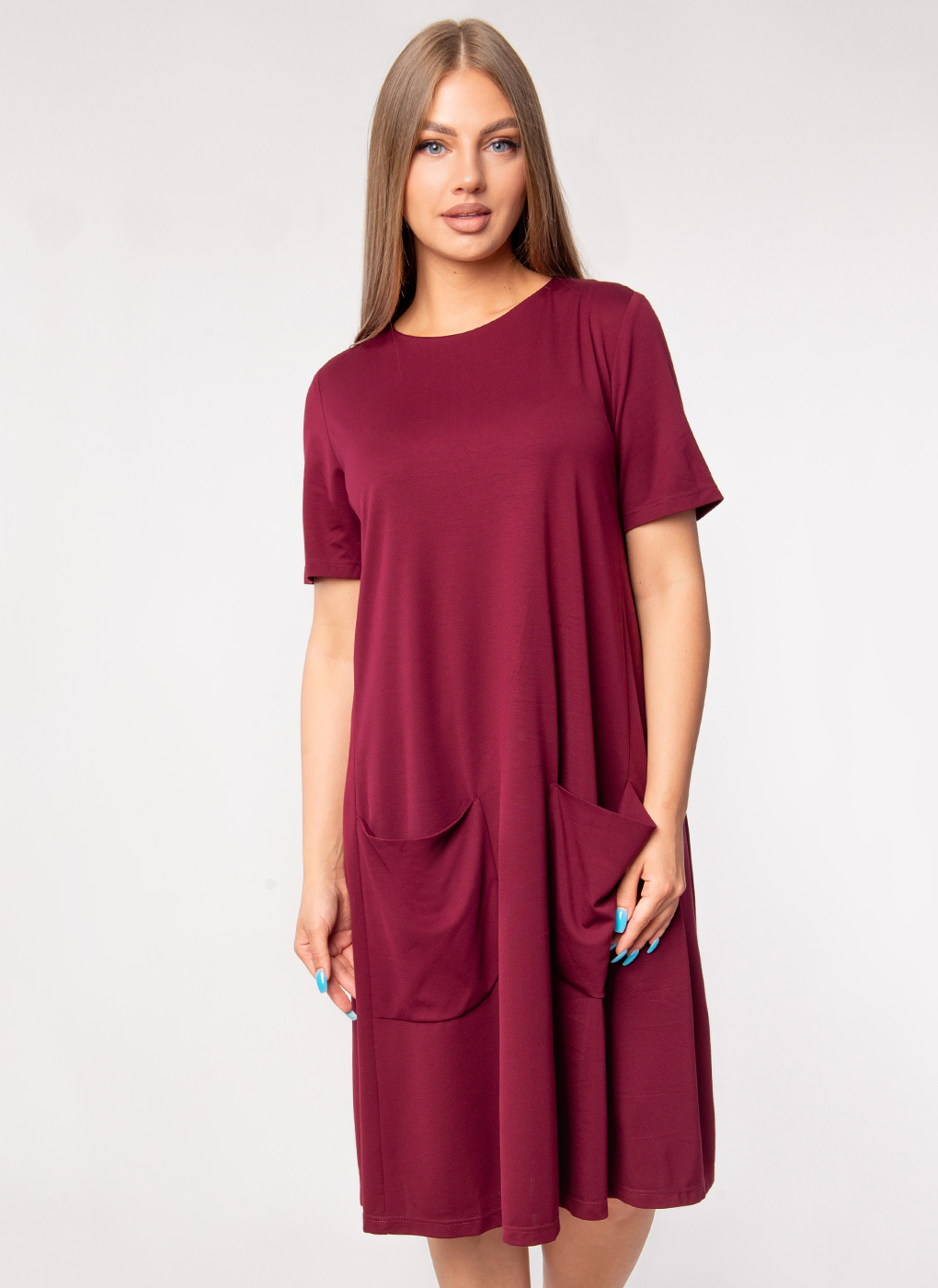 

Платье женское Avelontailor 56111 бордовое 46 RU, 56111