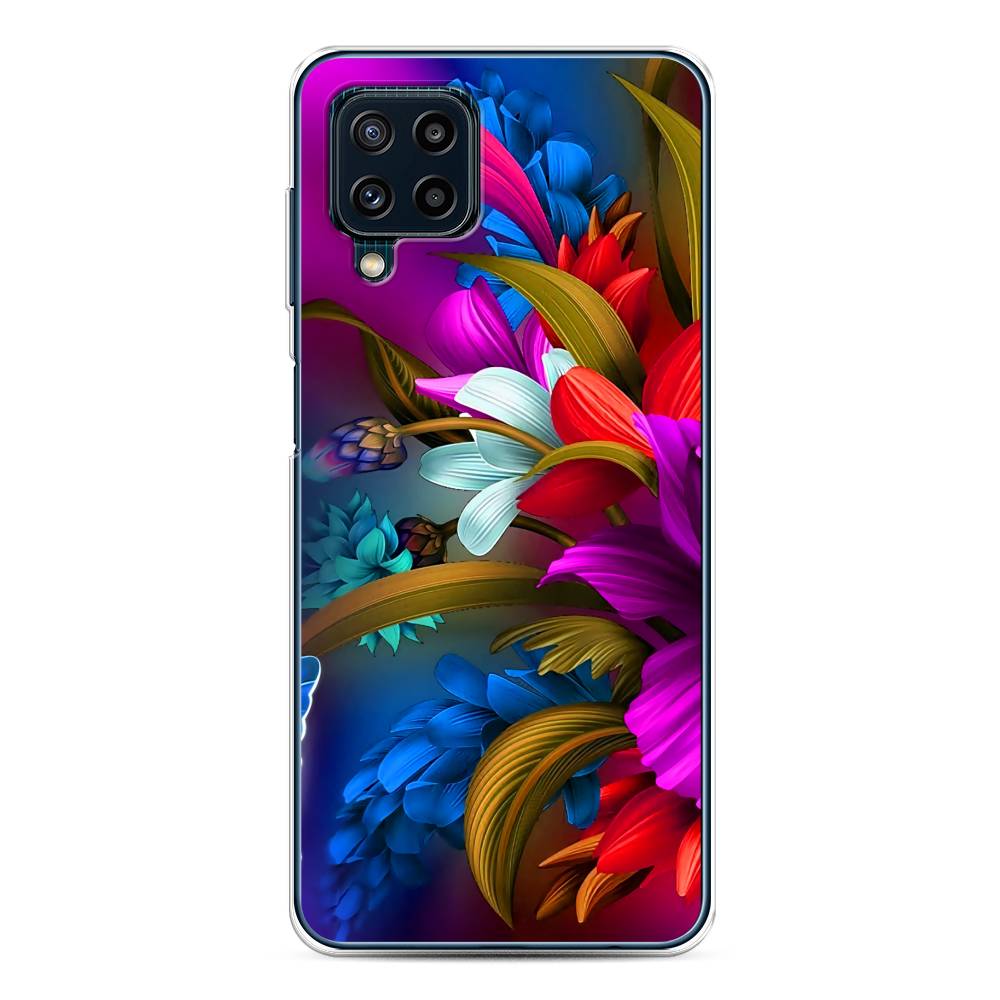 

Чехол на Samsung Galaxy A22/M22/M32 "Фантастические цветы", Фиолетовый;красный;синий, 2103550-2