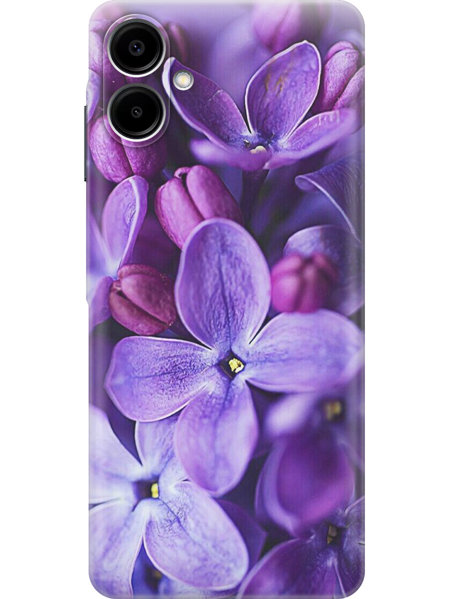 

Силиконовый чехол на Samsung Galaxy A06 с принтом "Фиолетовая сирень", Прозрачный;фиолетовый;черный, 786717521