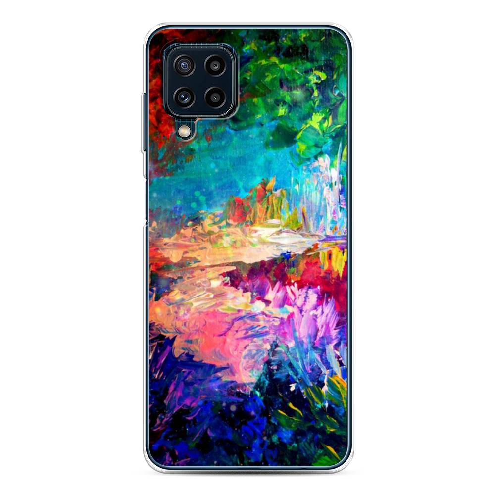 

Чехол на Samsung Galaxy A22/M22/M32 "Лес-гуашь", Синий;розовый;зеленый, 2103550-4