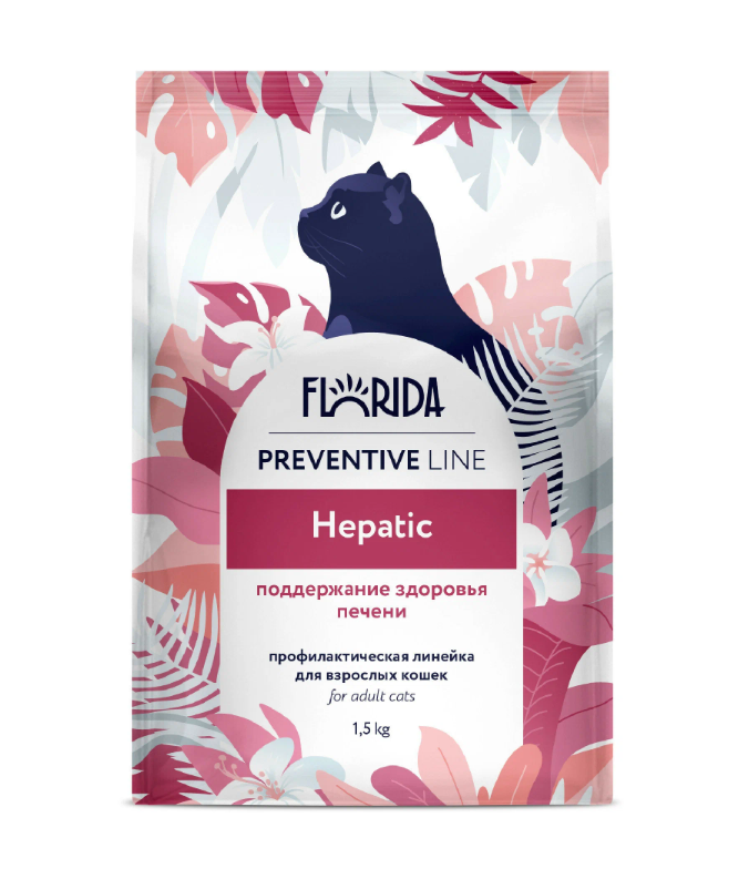 

Сухой корм для кошек FLORIDA Preventive Line Hepatic курица 1,5 кг