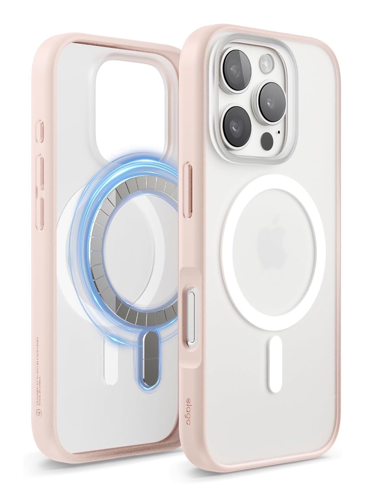 Чехол Elago для iPhone 16 Pro Max Hybrid MagSafe c матовым покрытием, Clear/Pink