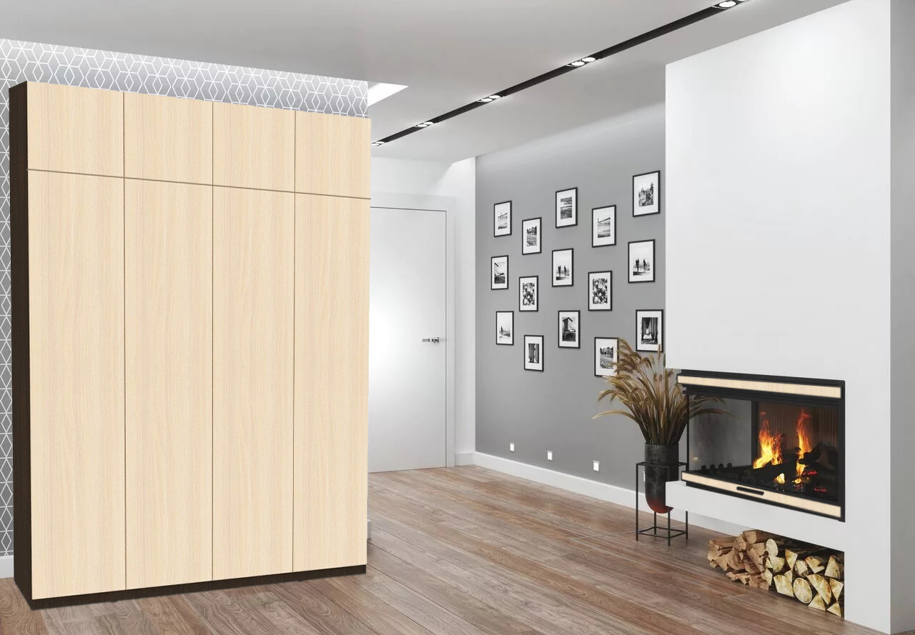 

Шкаф распашной QualisMebel Марсель 1 2100х800х2700 венге цава дуб молочный, Коричневый, Марсель 1