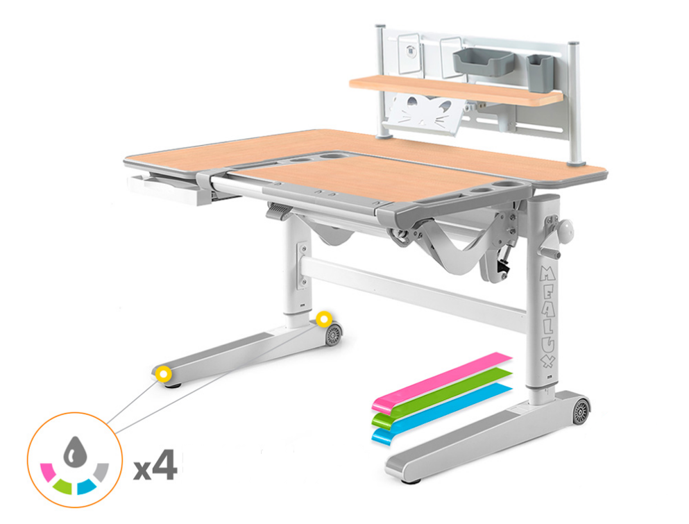 Детский стол Mealux Kingwood Multicolor MG + BD P-17 MG клен