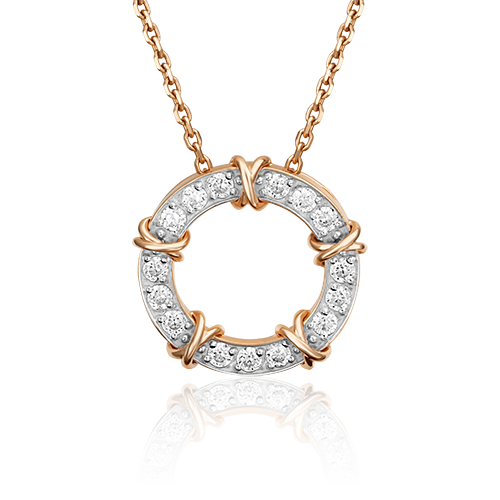 Бегунок из золота PLATINA jewelry 03-3107-00-401-1110, фианит