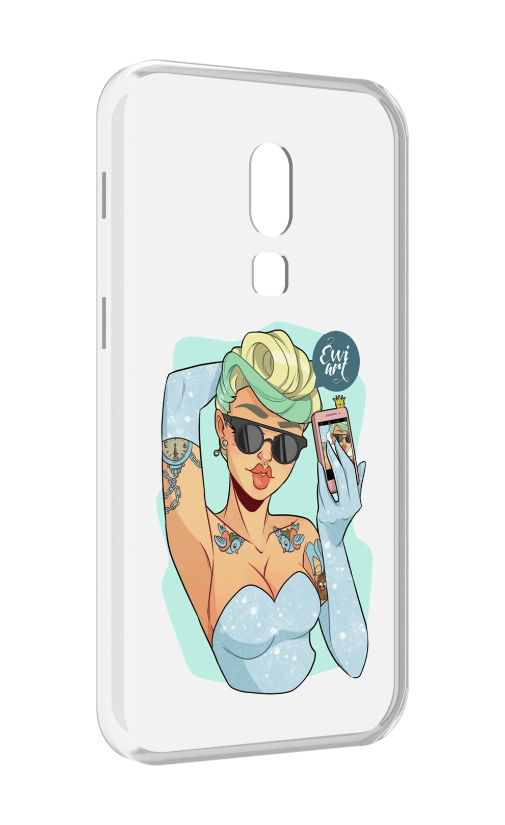 

Чехол MyPads девушка с короткой стрижкой женский для Meizu V8, Прозрачный, Tocco