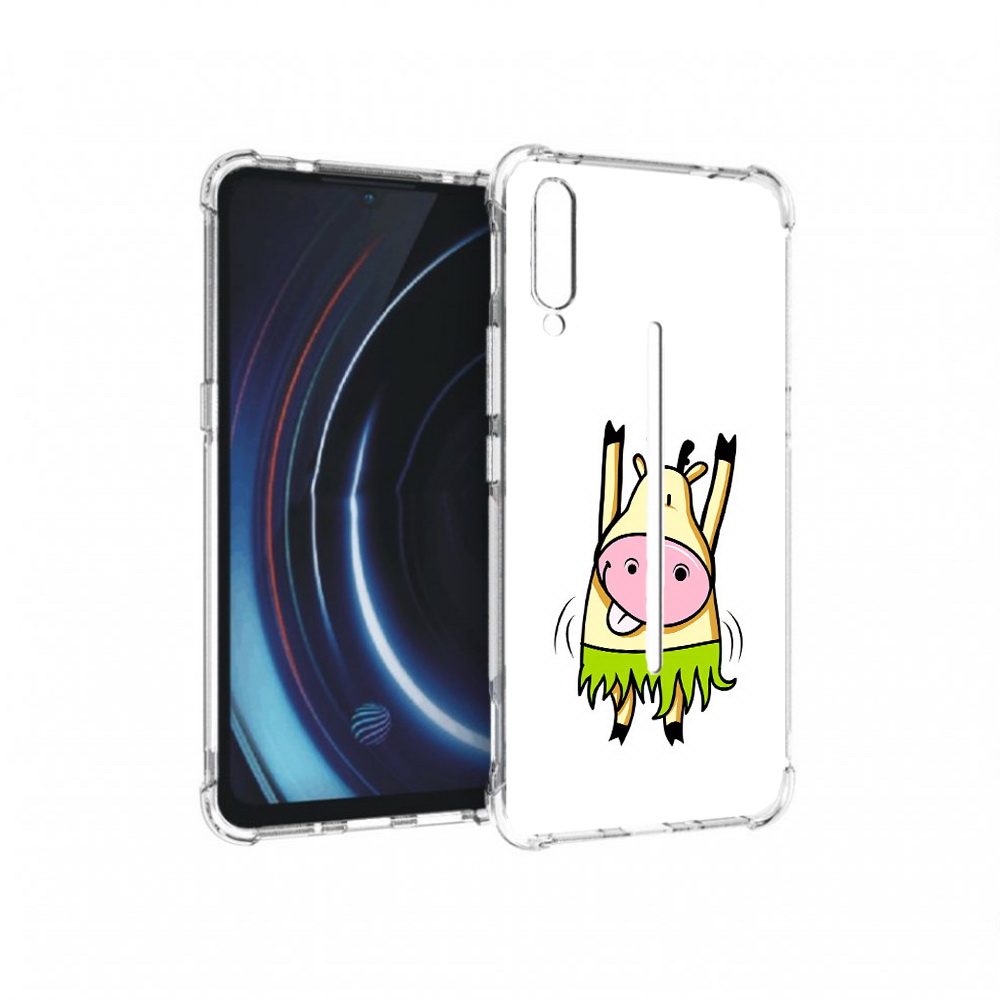 

Чехол MyPads Tocco для Vivo iQOO Веселая корова (PT226955.389.42), Прозрачный, Tocco