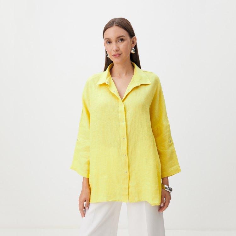 

Рубашка женская Maison David BLN922 желтая XL, Желтый, BLN922