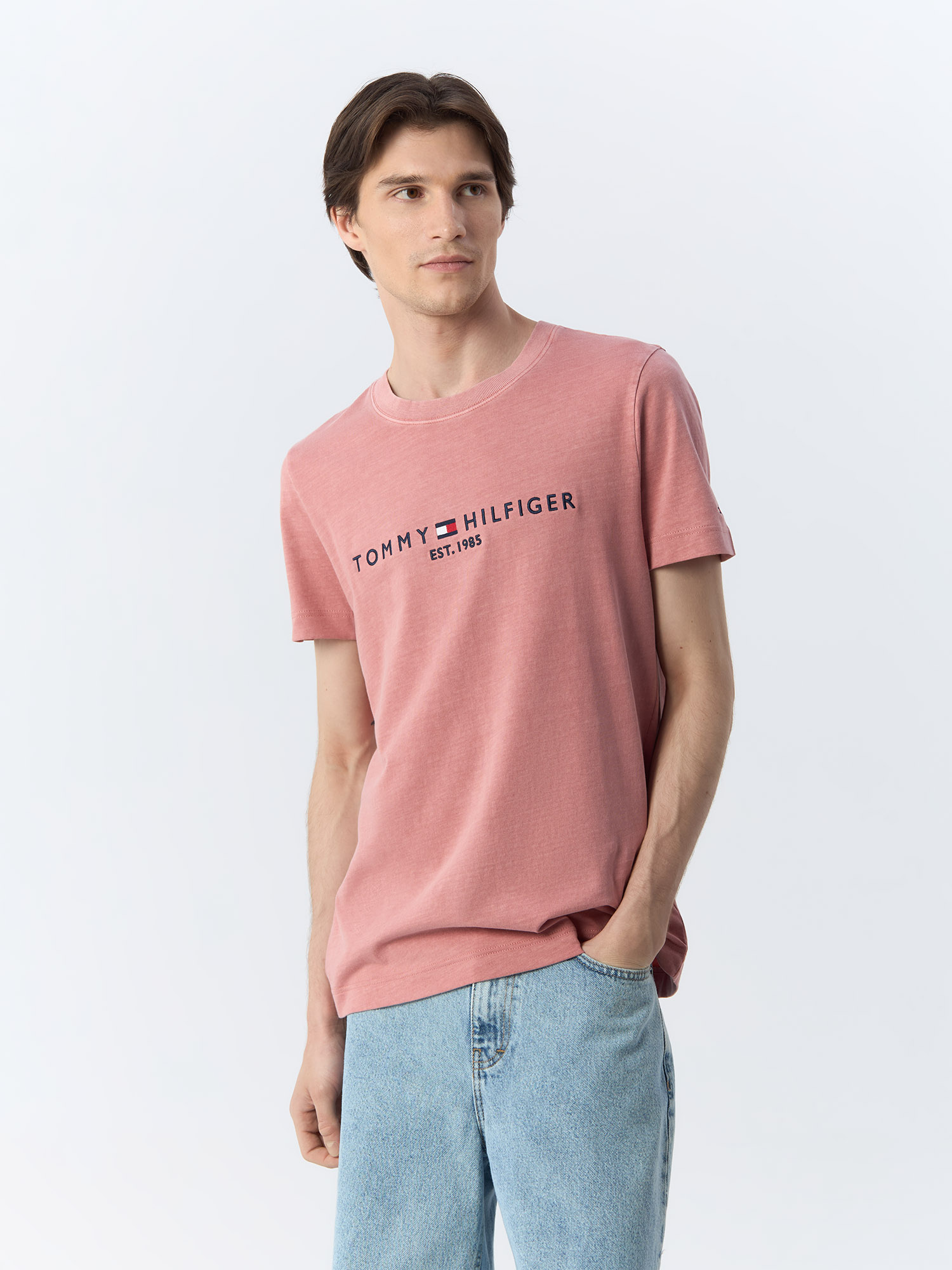 

Футболка мужская Tommy Hilfiger MW0MW35186TJ5 розовая L, Розовый, MW0MW35186