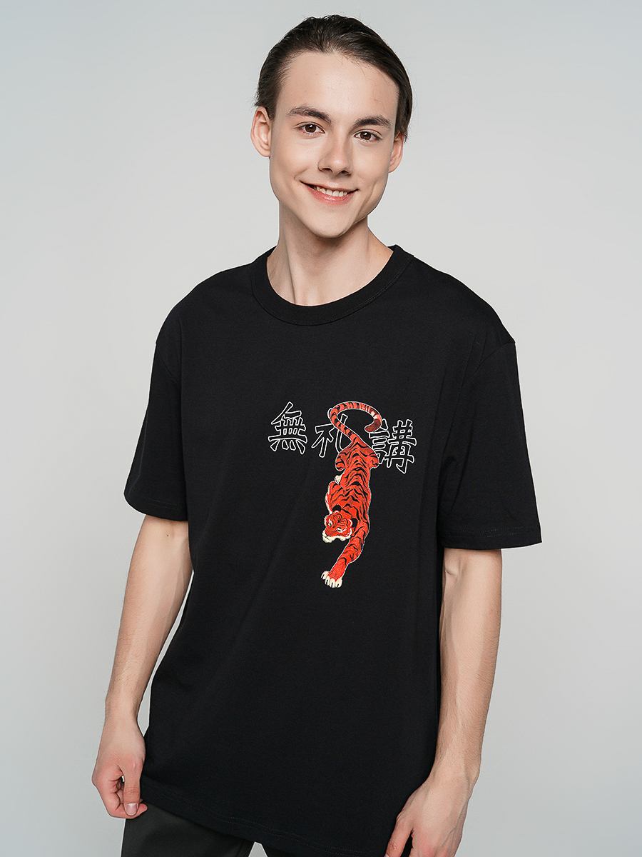 

Футболка мужская 80496 ТВОЕ черная 2XL, 80496