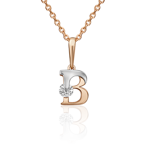 Кулон из золота PLATINA jewelry 03-3119-В-401-1111, фианит