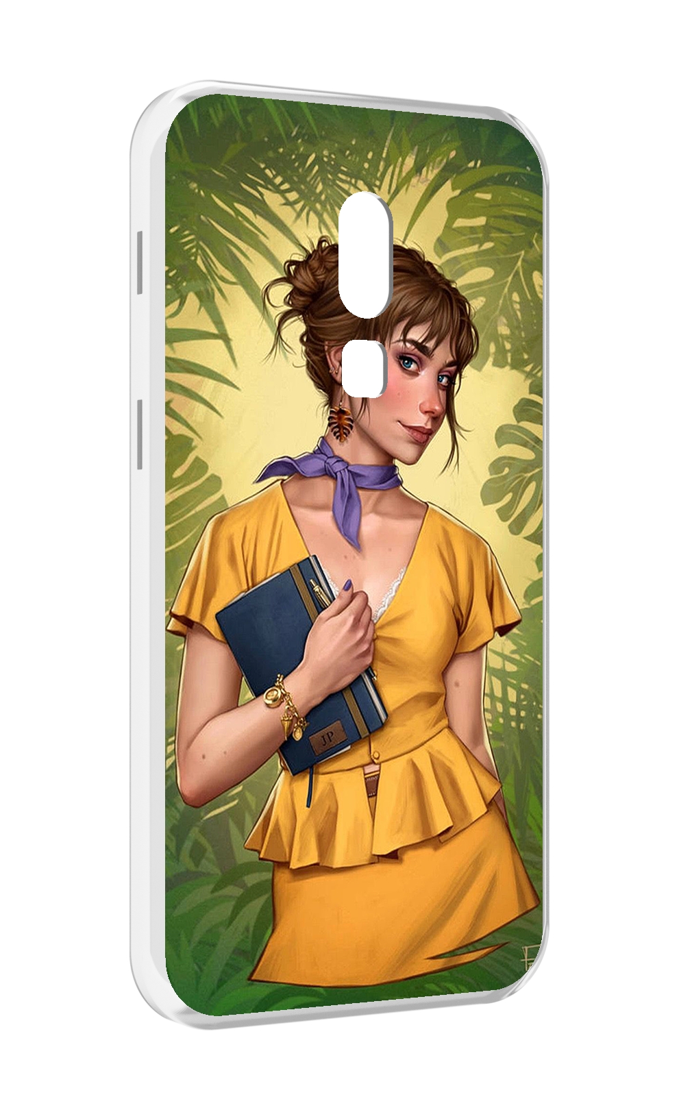 

Чехол MyPads девушка-в-зелени женский для Meizu V8, Прозрачный, Tocco
