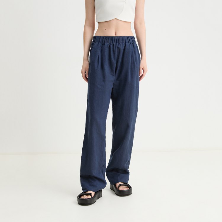 

Брюки женские Maison David BLN925-1 синие L, Синий, BLN925-1