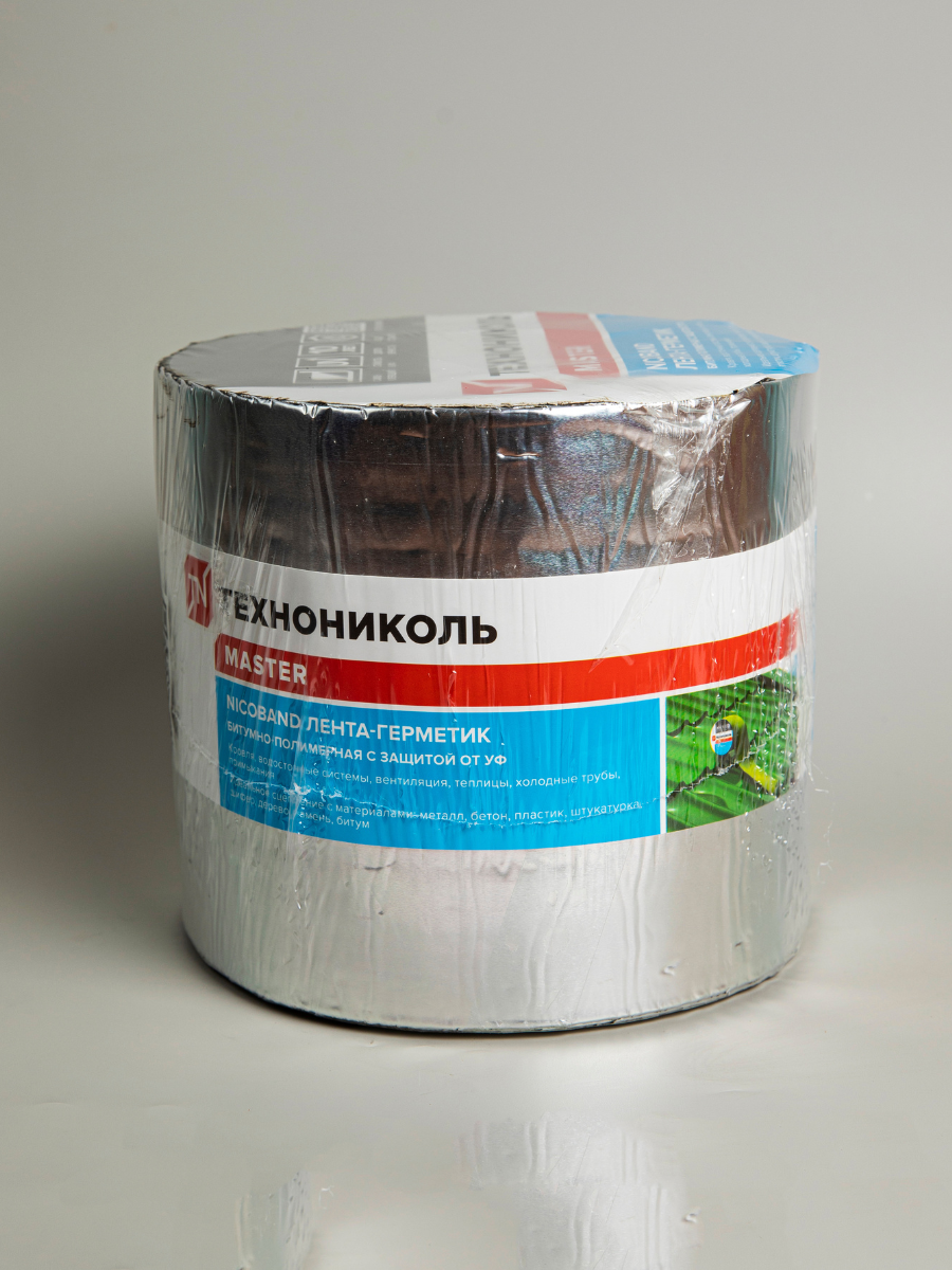 

Лента-герметик Технониколь NICOBAND серебристый 10м х 15см, 343852, NICOBAND