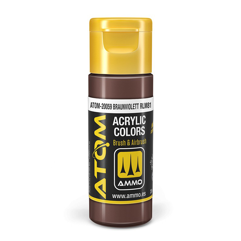 

Акриловая краска Ammo Mig Atom color Фиолетово-коричневый RLM81 ATOM20059